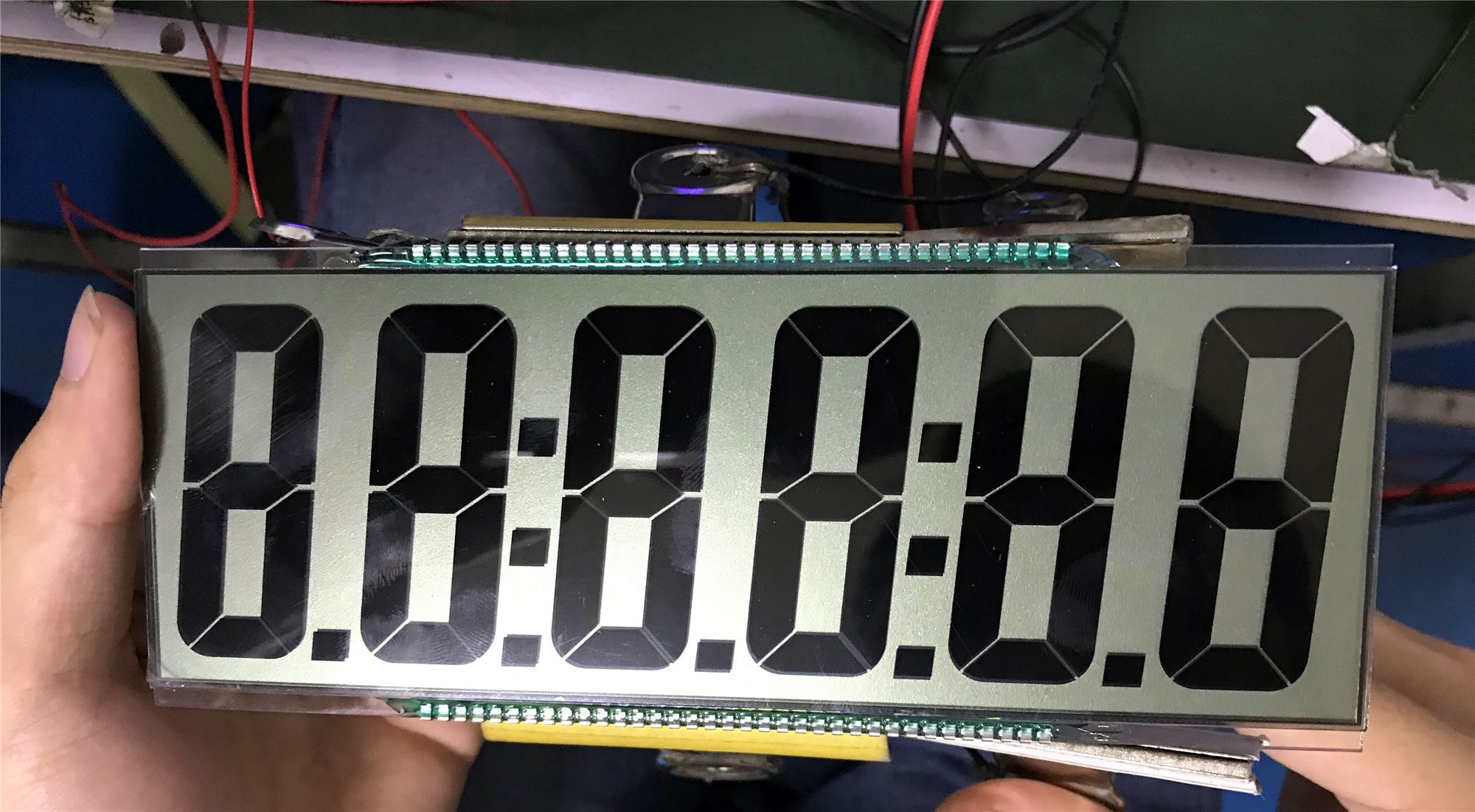 6 digits LCD with metal Pins