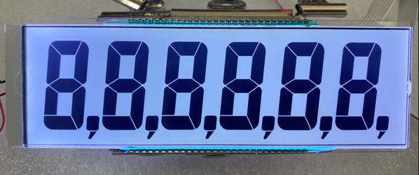 Factory High Contrast Digit TH HTN 56 Pin LCD Display Screen Custom Black White 7 Segment 6 Digits LCD 56pin For Tatsuno Fuel Dispenser